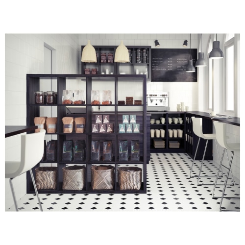 Brown store kallax unit